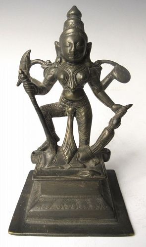 Antique Indian Bronze Figure of Durga
