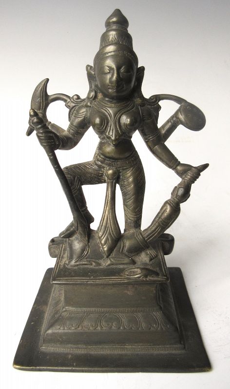 Antique Indian Bronze Figure of Durga