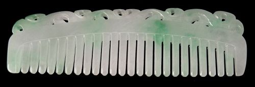 Antique Chinese Jadeite Hair Comb