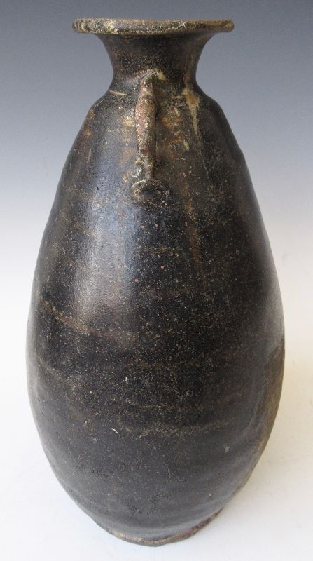 Antique Cambodian Ceramic Bottle Vase