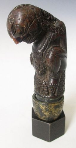 Antique Indonesian Wood Carved Kris Handle