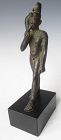 Rare Antique Egyptian Bronze Walking Nobleman