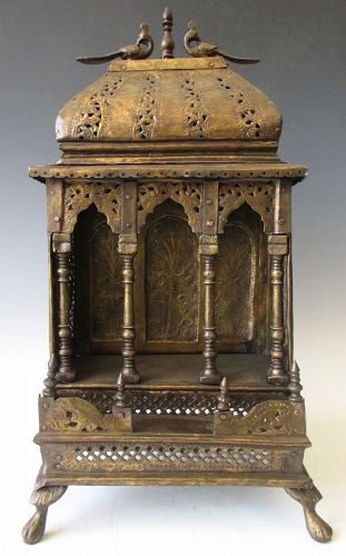 Vintage East Indian Brass Altar Shrine