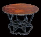 Chinese Zitan Carved Round Table