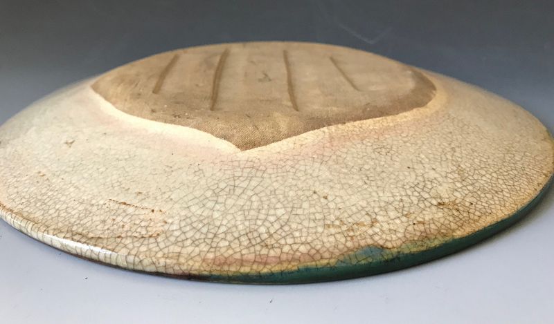 Antique Japanese Oribe Plate