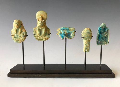 Rare Faience Egyptian Amulets