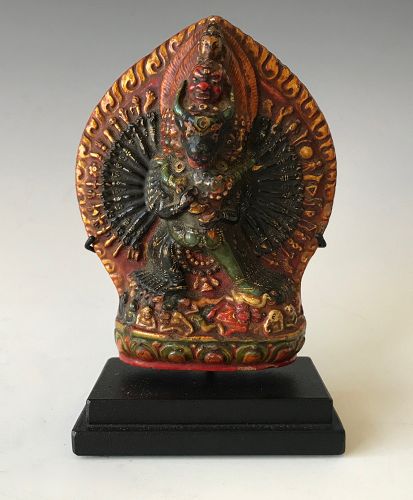 Antique Tibetan Tsa-Tsa of Yamantaka