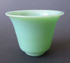 Chinese Antique Celadon Colored Peking Glass Cup