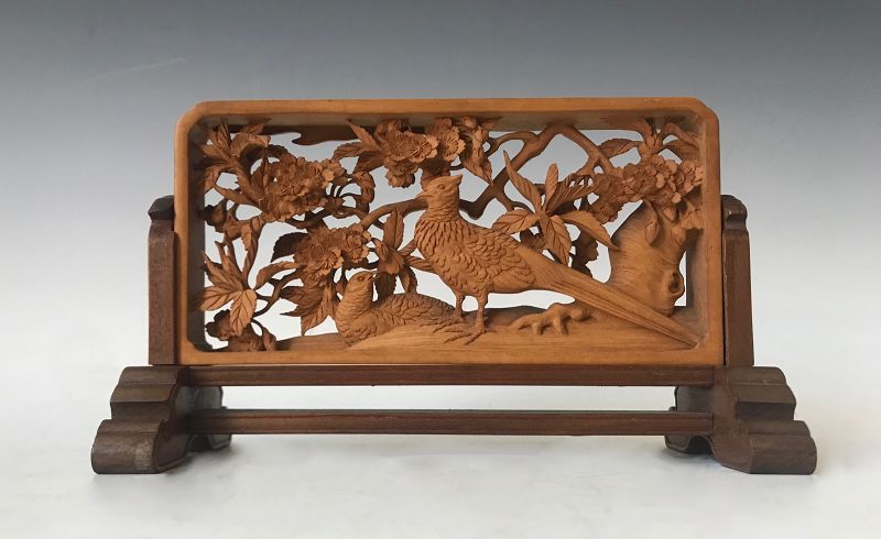 Antique Chinese Carved Panel