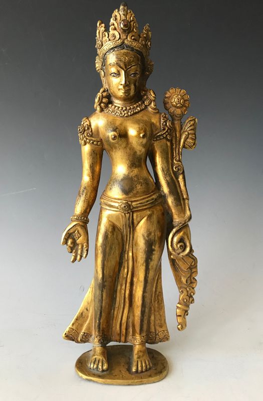 Antique Bronze Nepalo-Tibetan White Tara