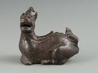 Chinese Ming Dynasty Small Bronze Censer of Qilin