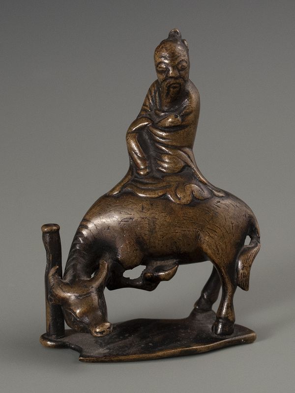 Chinese Ming Dynasty Bronze Joss Incense Holder of Laozi