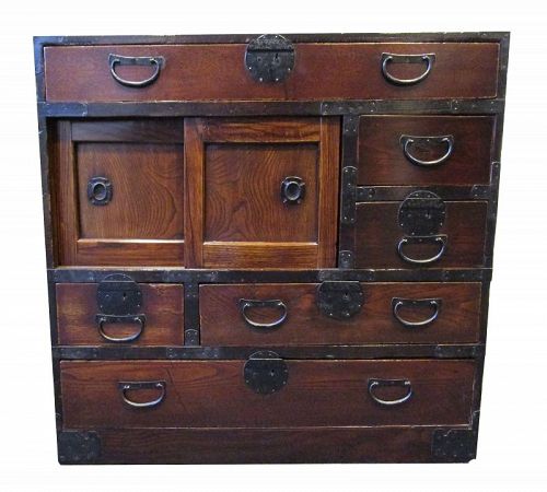 Antique Japanese Choba Tansu (Merchant Chest)