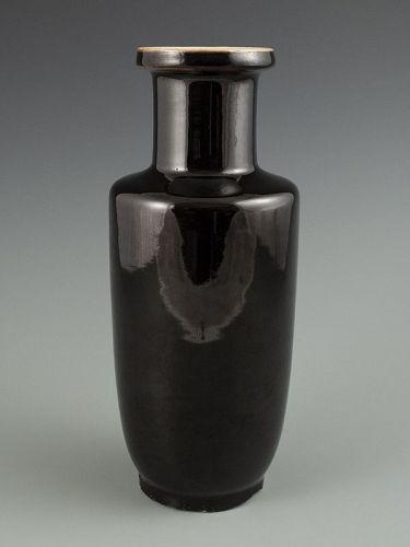 Antique Chinese Black Monochrome Vase