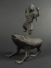 Chinese Antique Bronze Incensor of Liu Haichan