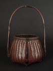 Japanese Antique Bamboo Basket Signed Juunsai