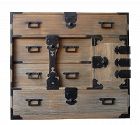 Antique Japanese Ko Bo Tansu (Personal Storage Chest with Locking Bar)