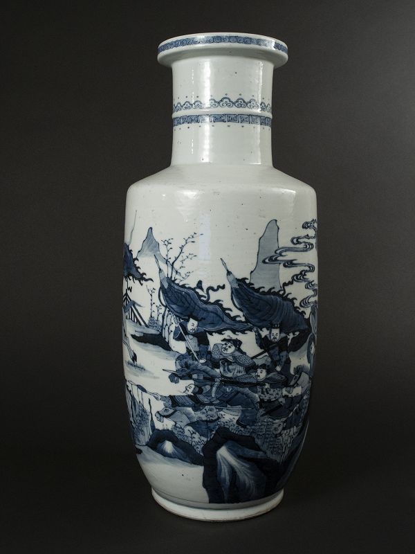 Antique Chinese Kangxi Period Blue and White Vase