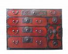 Antique Japanese Sendai Tansu Lacquered Keyaki Meiji period