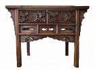 Antique Chinese Coffer Table Elm Zhejiang Province 18th Century
