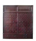 Antique Japanese Kusuri Tansu (Herbal Pharmacist Chest) Kirinoki Edo