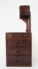 Antique Japanese Haribako (Sewing Box) Mulberry Wood Traditional Style