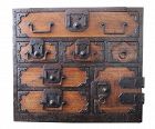 Rare Antique Japanese Funa Tansu Kirinoki Edo w/ Secret Box