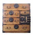 Antique Japanese Ko Tansu (Personal Storage Chest) Kiri/Sugi Meiji Era