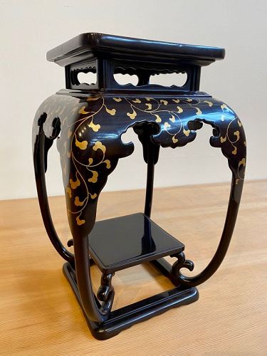 Antique Japanese Lacquer Incense Stand