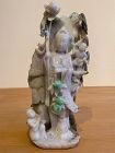 Chinese Jadeite Standing Quanyin with Peaches and Lotus