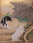 Pair of Summer and Winter Screen Paintings,  Eigaku Kano (1790-1867)