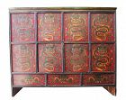 Antique Tibetan Storage Cabinet Late 19th Century Dragon Motif