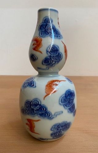 Antique Chinese Porcelain Bat and Cloud Vase