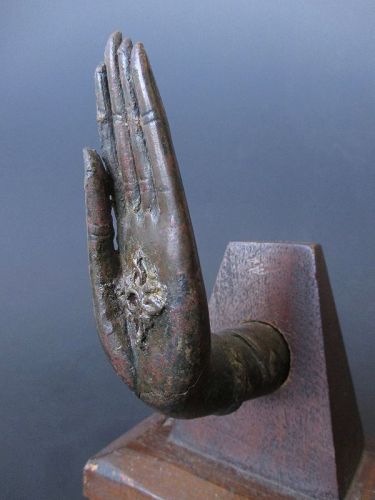 Bronze Ayuthaya Period Hand of Buddha, Thailand