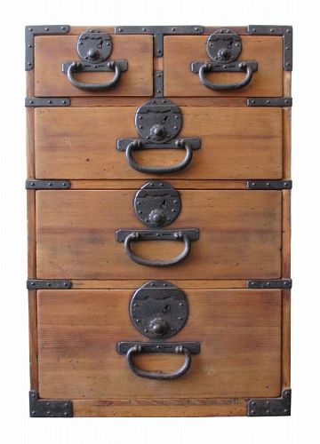 Japanese Chobako (Merchant's Box) With Round Locks