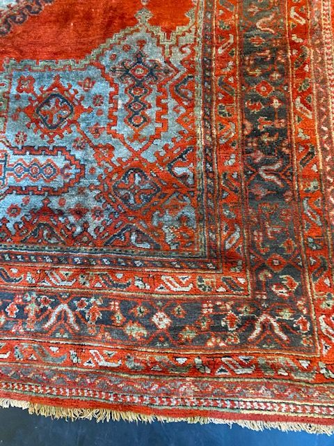 Large Oushak Turkish Handknotted Wool Carpet