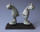 Ancient Persian Pair of Bronze Mythical Creatures