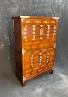 Antique Korean Two Section Nong Bridal Chest Maple Accents