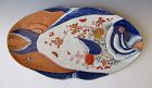 Japanese Antique Large Imari Porcelain Fish Plate