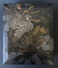 Japanese Antique Lacquer Document Box with Rhododendron by Genjuro