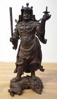 Japanese Antique Cast Iron Figure of Bishamonten