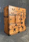 Antique Japanese Choba Tansu (Merchant Chest) Momiji & Sakura Meiji