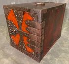 Antique Japanese Funa Bako (Ship Safe Box) Keyaki Edo Era 18th C