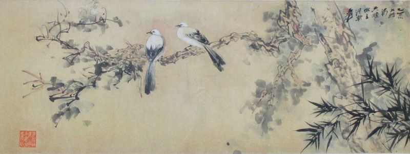 Chinese Painting of Pair a of Birds by Zhang Da-Qian (Zhang Yuan)