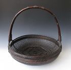 Japanese Antique Bamboo Fruit (or Ikebana) Basket