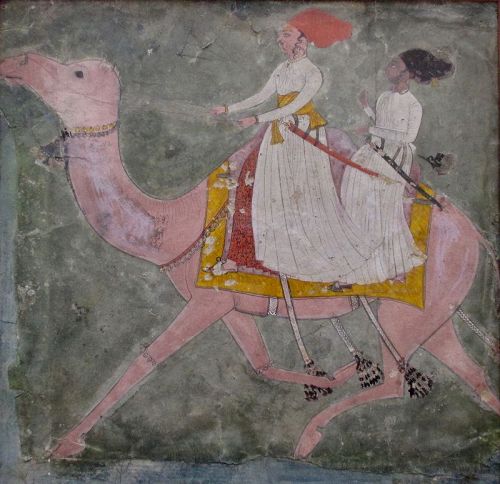 Indian Antique Miniature Painting of Camel Riders