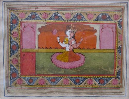 Indian Antique Miniature Painting of Ardhanarishvara