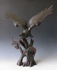 Japanese Antique Large Bronze Hawk