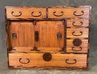 Japanese Antique Small Ko Tansu with Persimmon Wood