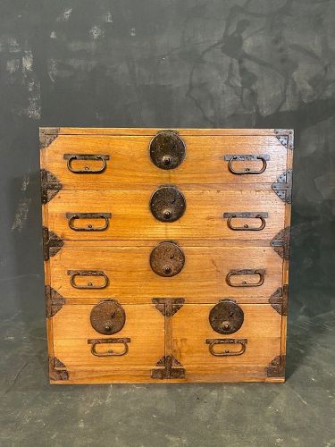 Antique Japanese Kotansu (Personal Chest) Kirinoki Meiji period